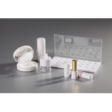 Weiße Serie heiße Kunststoff-Glas-Kosmetik komplette Make-up kosmetische leere Verpackung